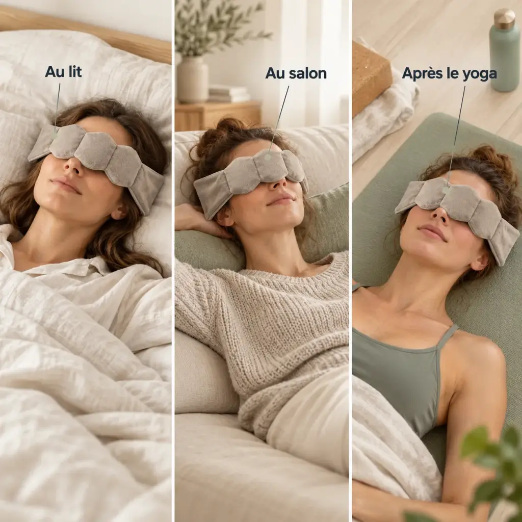 Bandeau lesté pour les yeux – Au lit, au salon ou après le yoga