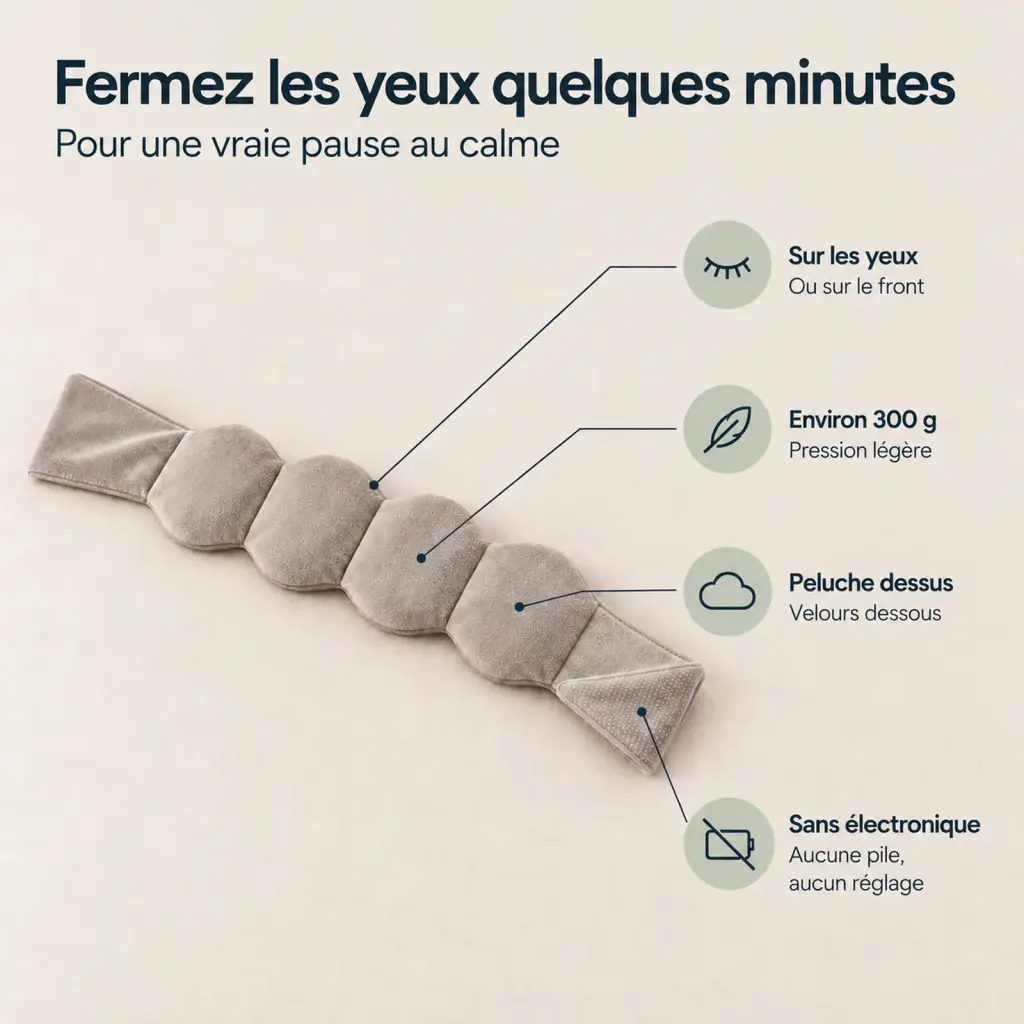 Bandeau lesté pour les yeux – les points clés