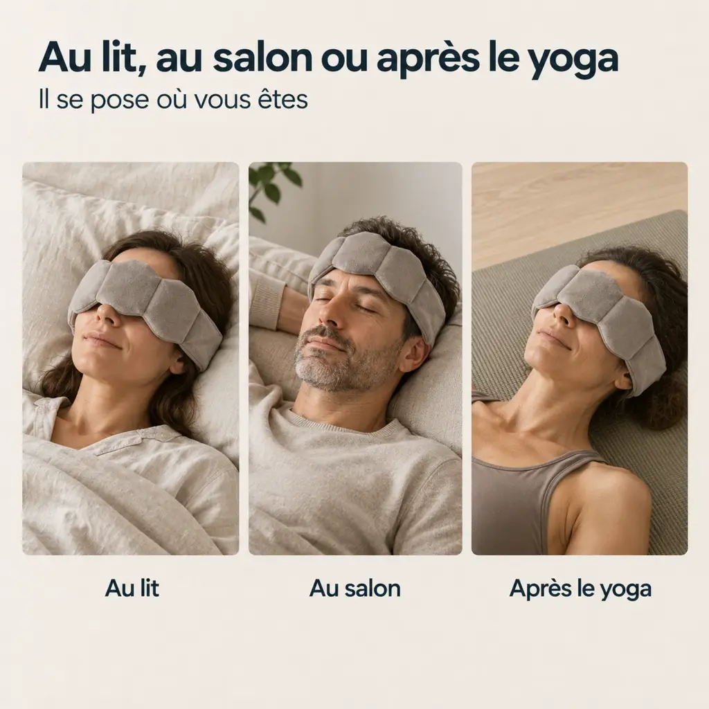 Bandeau lesté pour les yeux – usage au quotidien