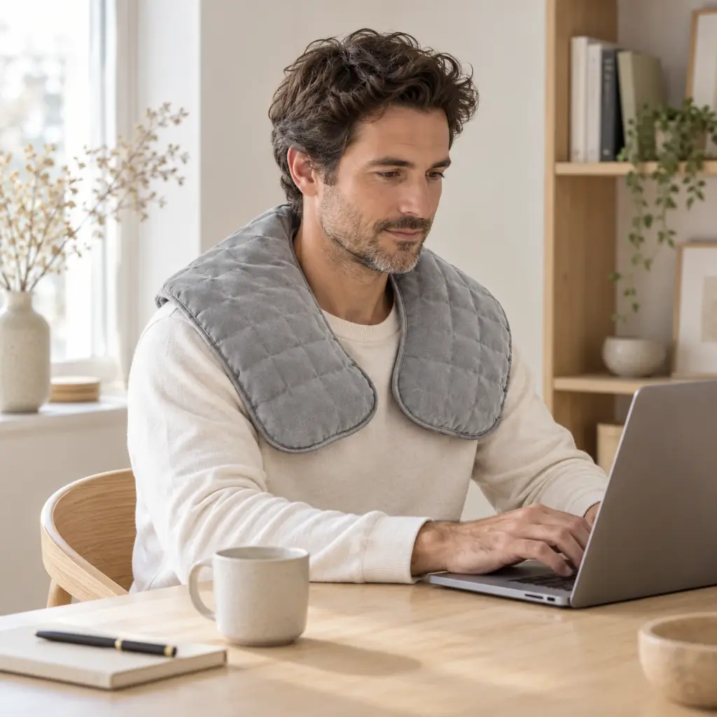 Collier lesté pour la nuque et les épaules – en utilisation