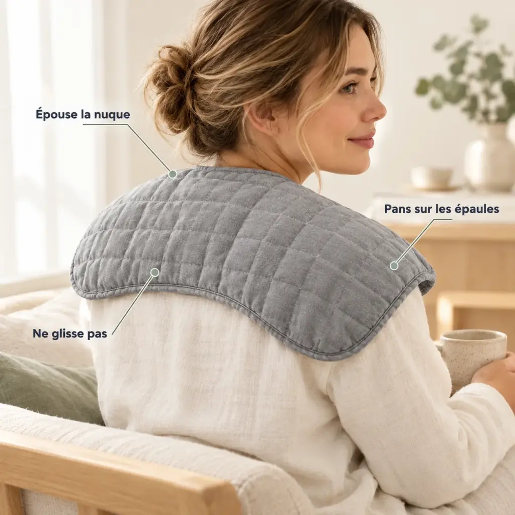 Collier lesté pour la nuque et les épaules – Un poids qui épouse le haut du dos
