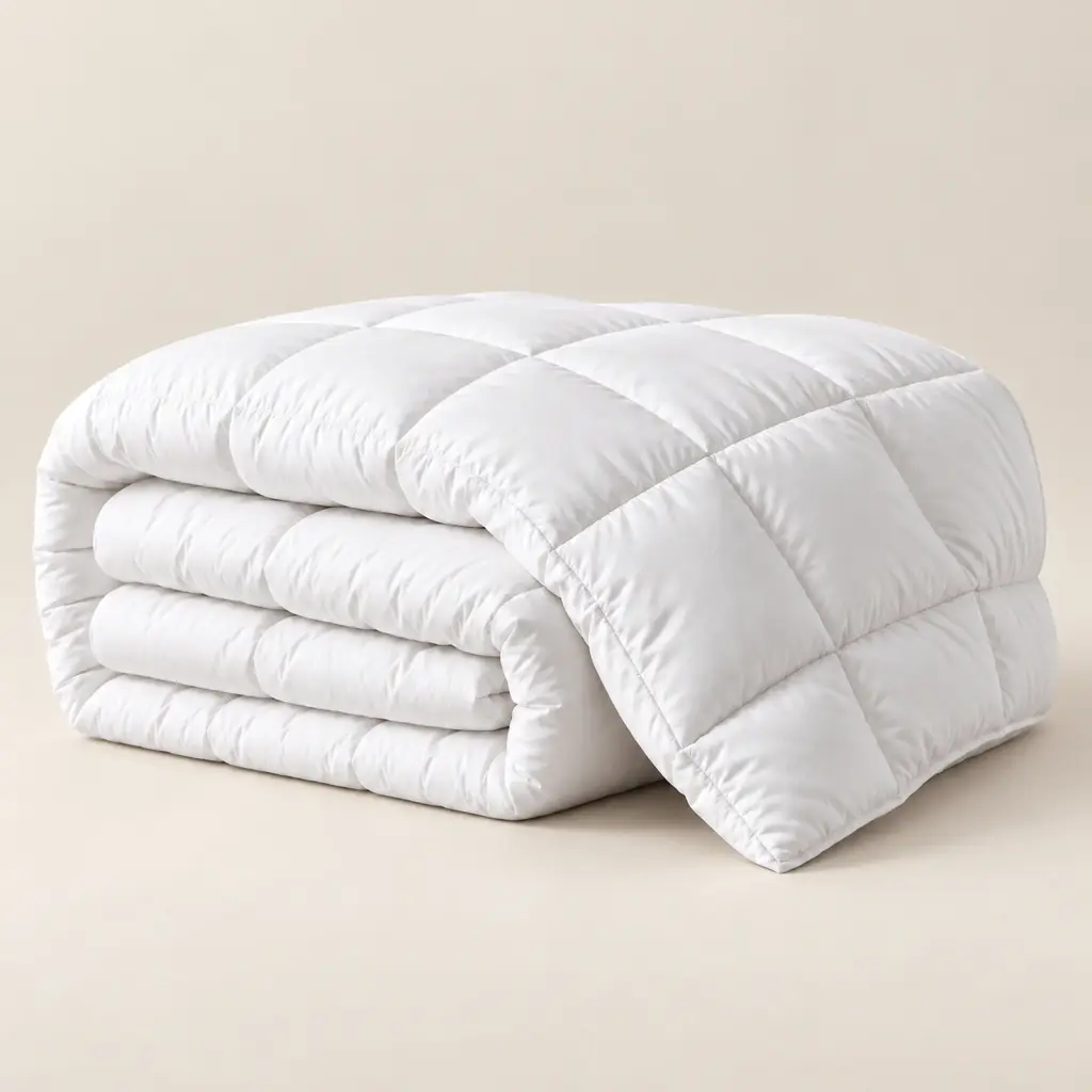 Couette lestée blanche – vue d’ensemble pliée