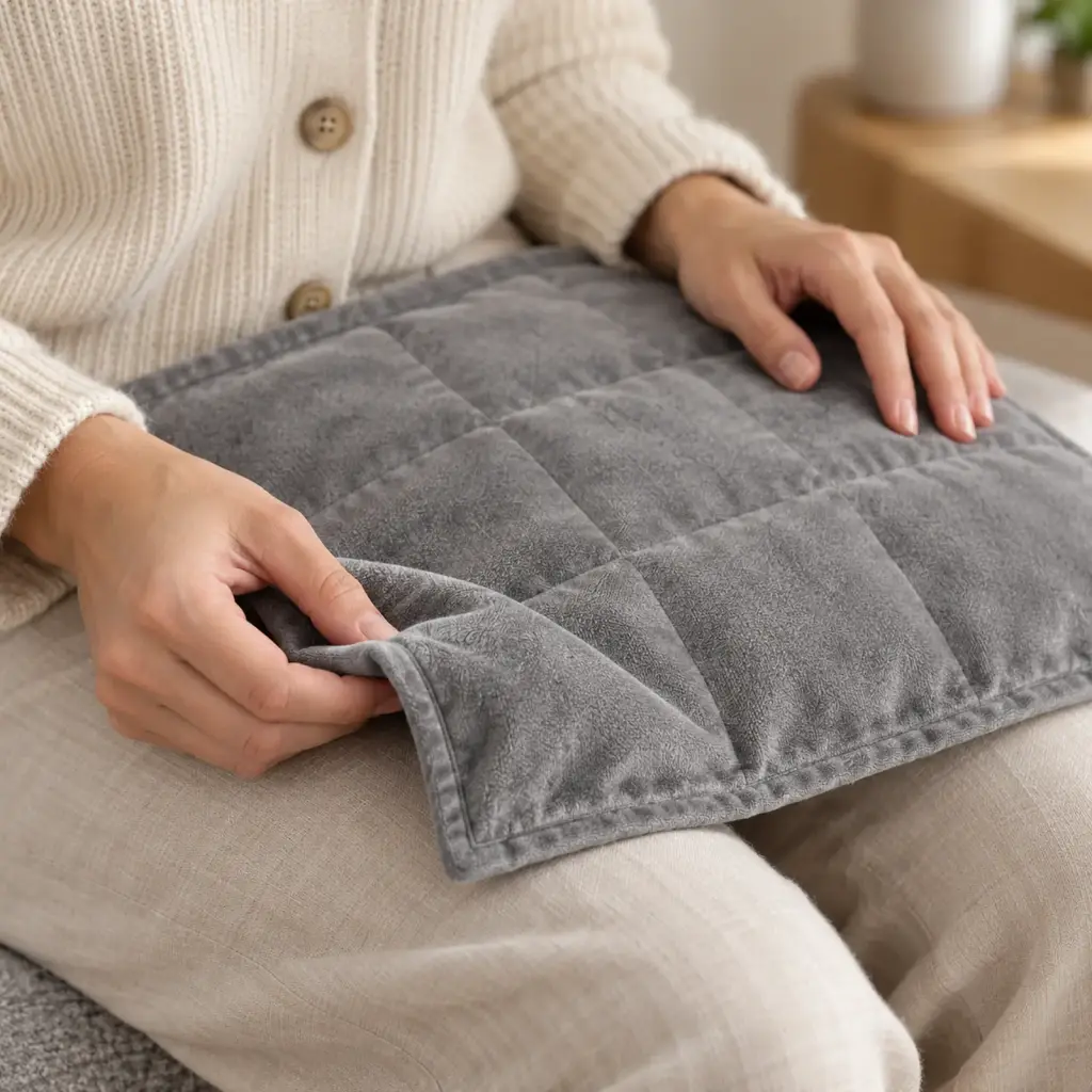 Coussin lesté – détail de la matière