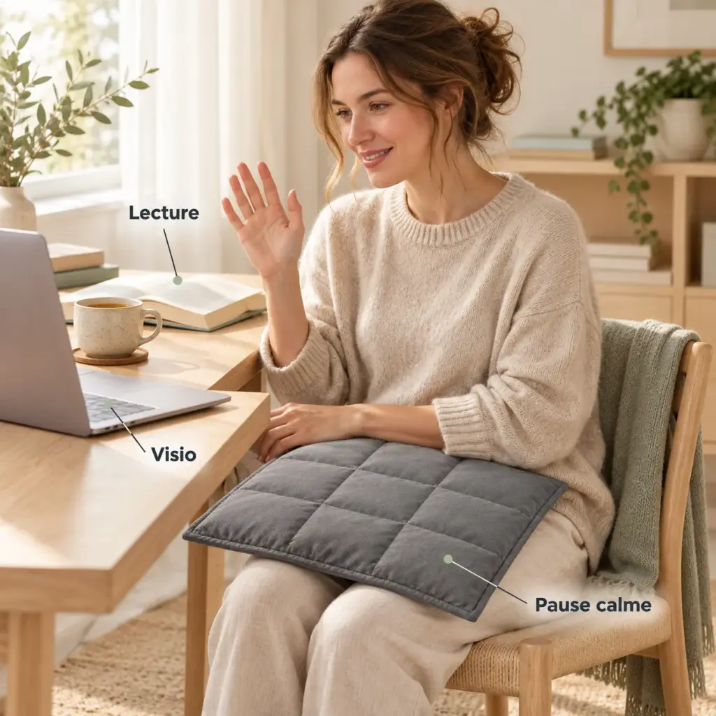 Coussin lesté – Pour lire, travailler ou se poser