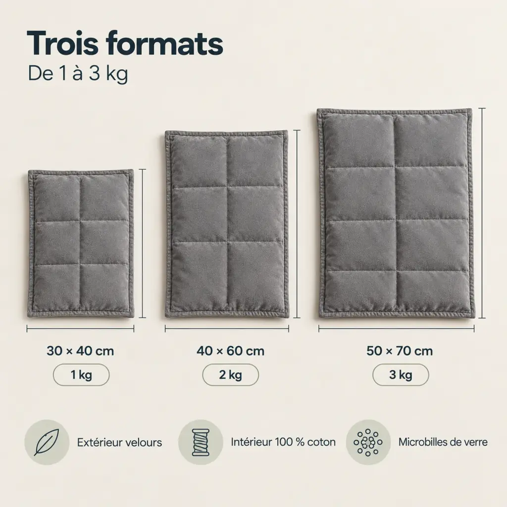 Coussin lesté – composition et dimensions