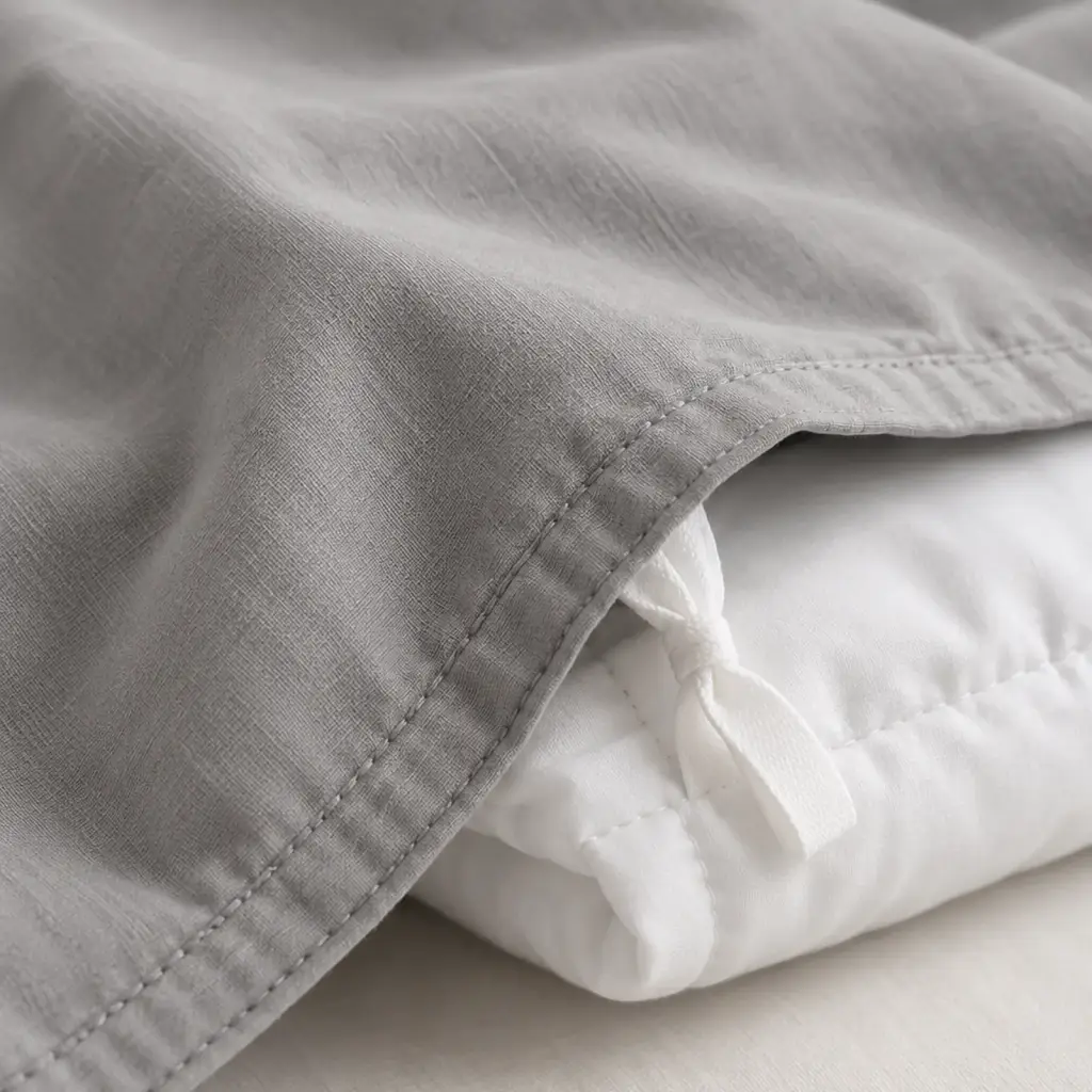 Couverture lestée Coton – détail du tissu et des coutures