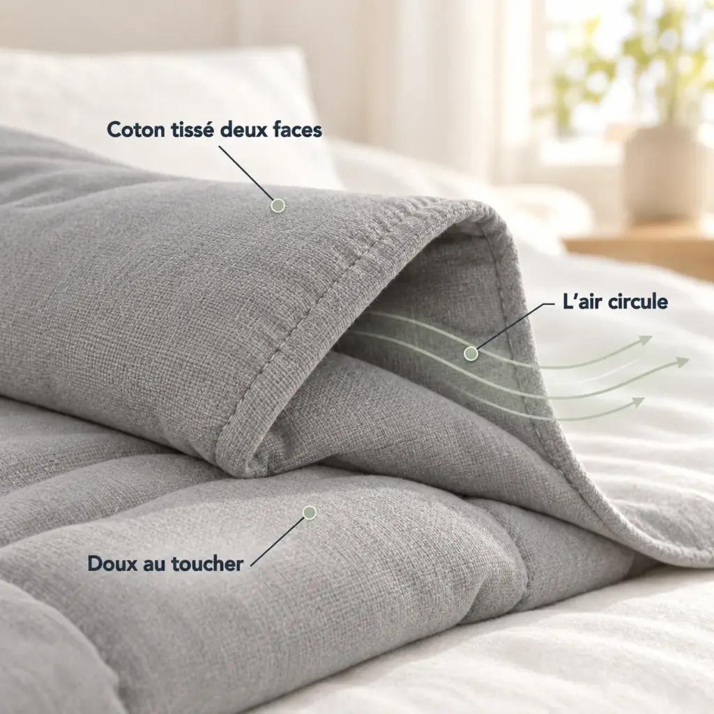 Couverture lestée Coton – Un coton qui respire, saison après saison