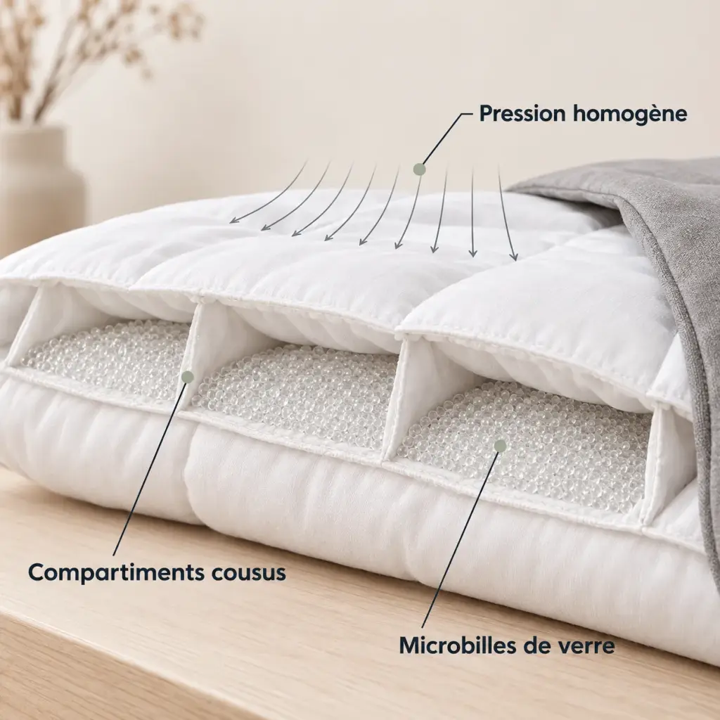 Couverture lestée Coton – Des microbilles qui restent à leur place