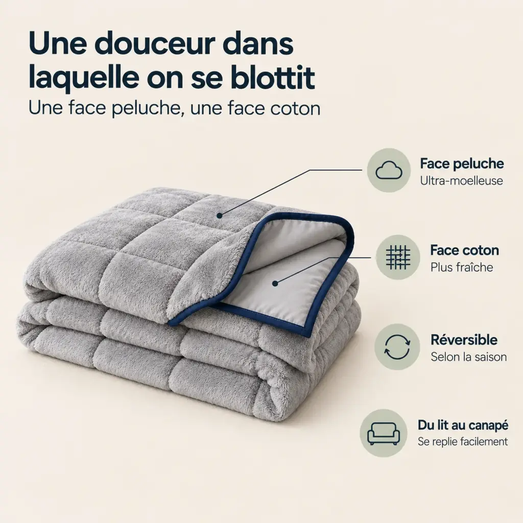 Couverture lestée Douce – les points clés