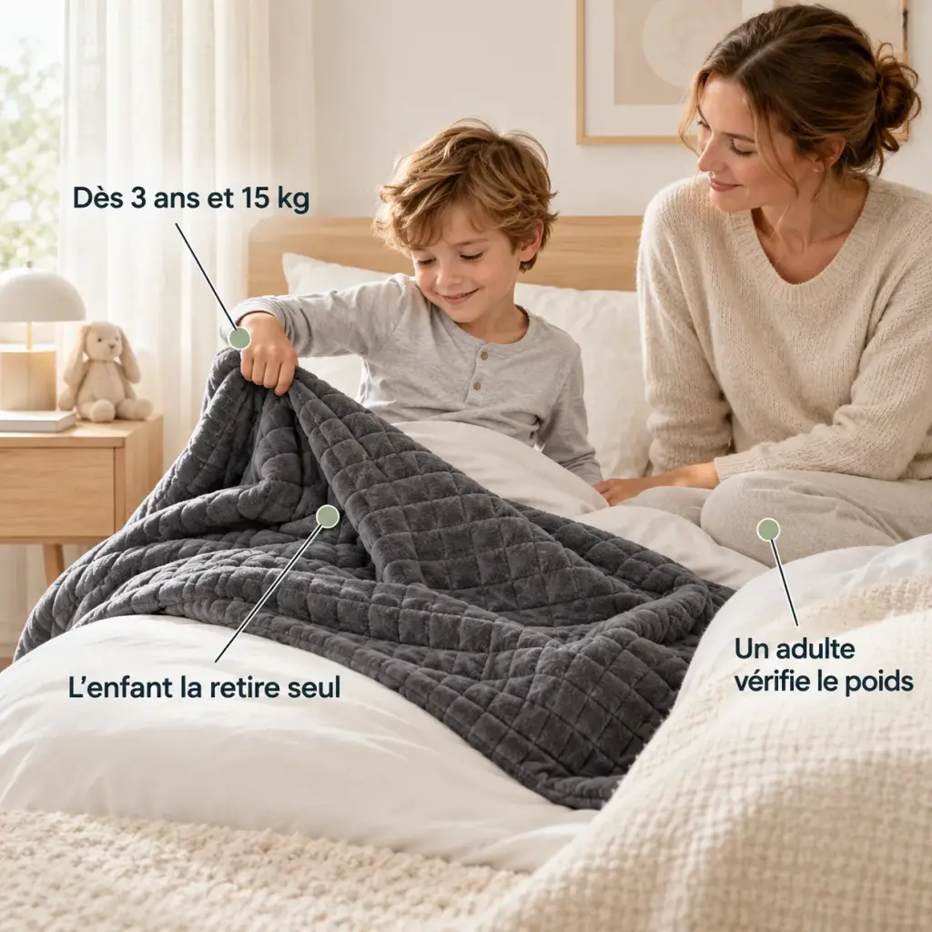 Couverture lestée Enfant – Des règles simples à respecter