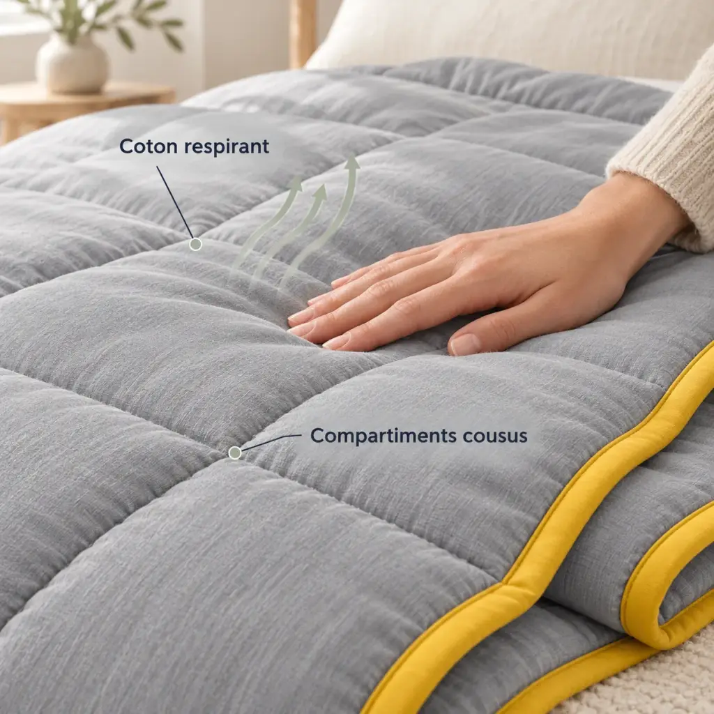 Couverture lestée Été – Un contact doux sur la peau