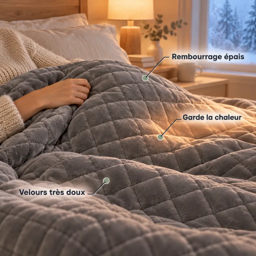 Couverture lestée Hiver – Un cocon chaud quand la température baisse