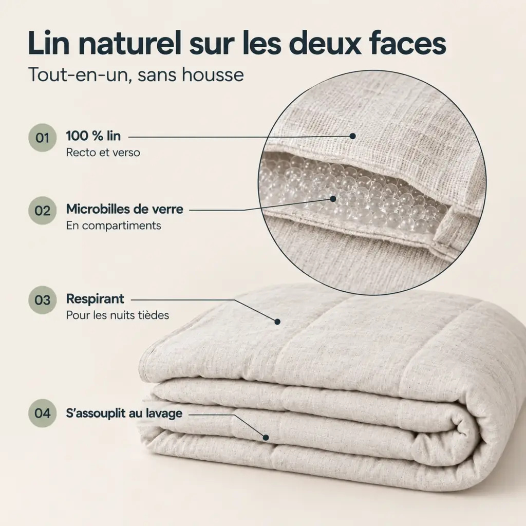 Couverture lestée Lin – les couches et leur rôle