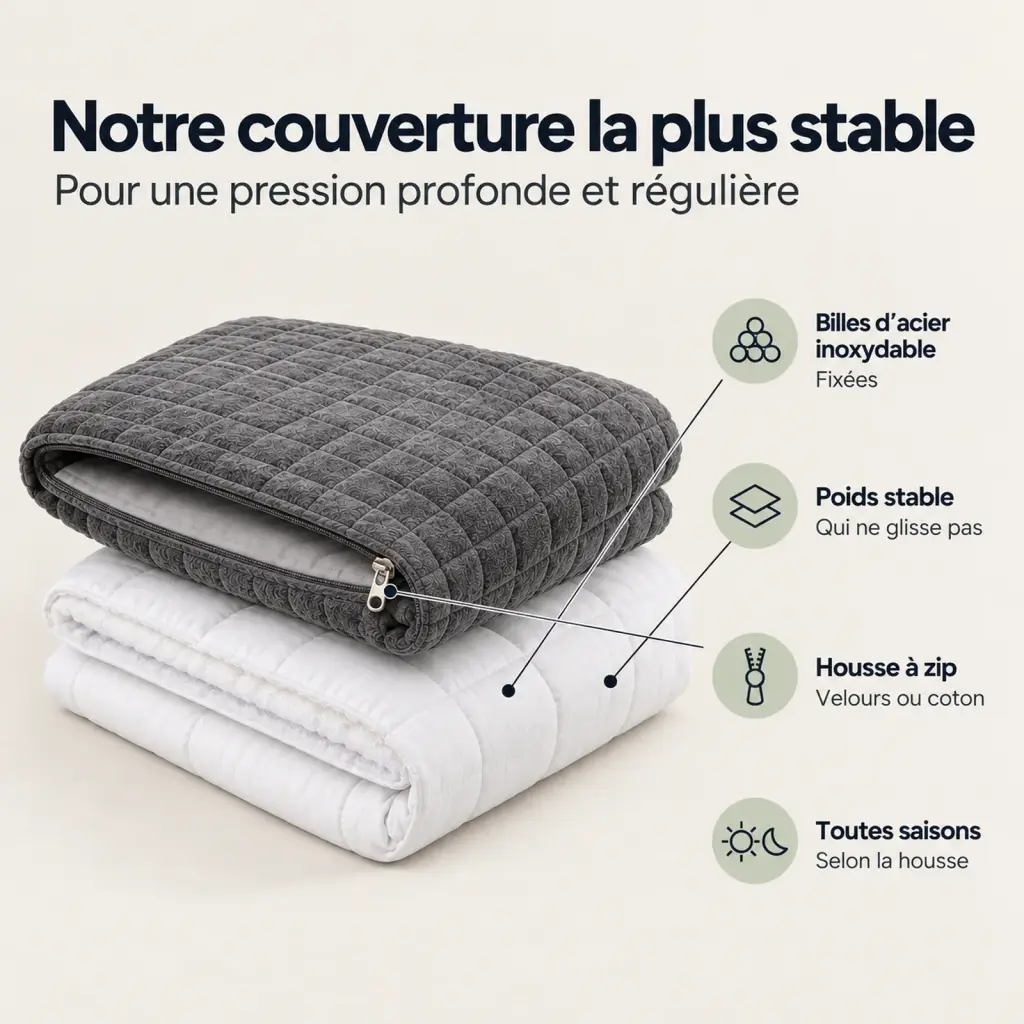 Couverture lestée Premium – les points clés