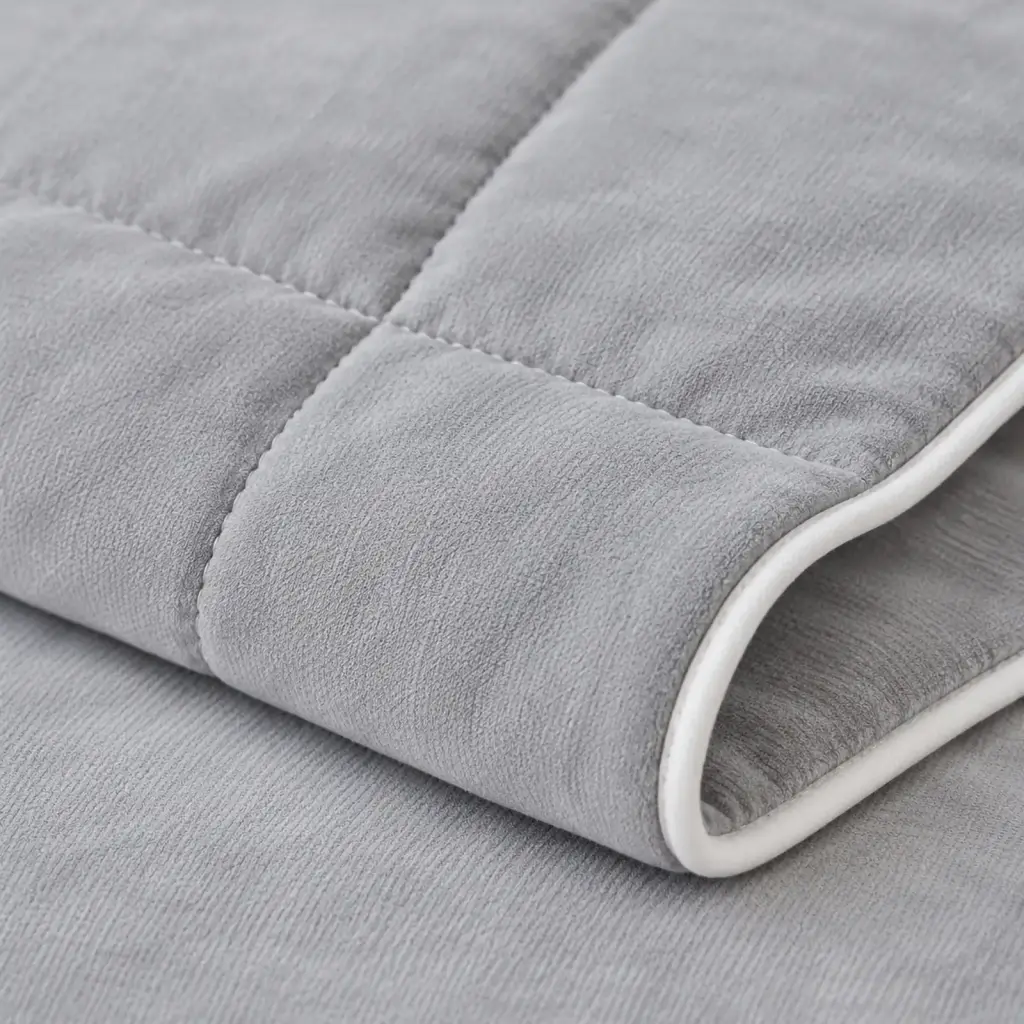 Couverture lestée Sensorielle – détail du tissu et des coutures