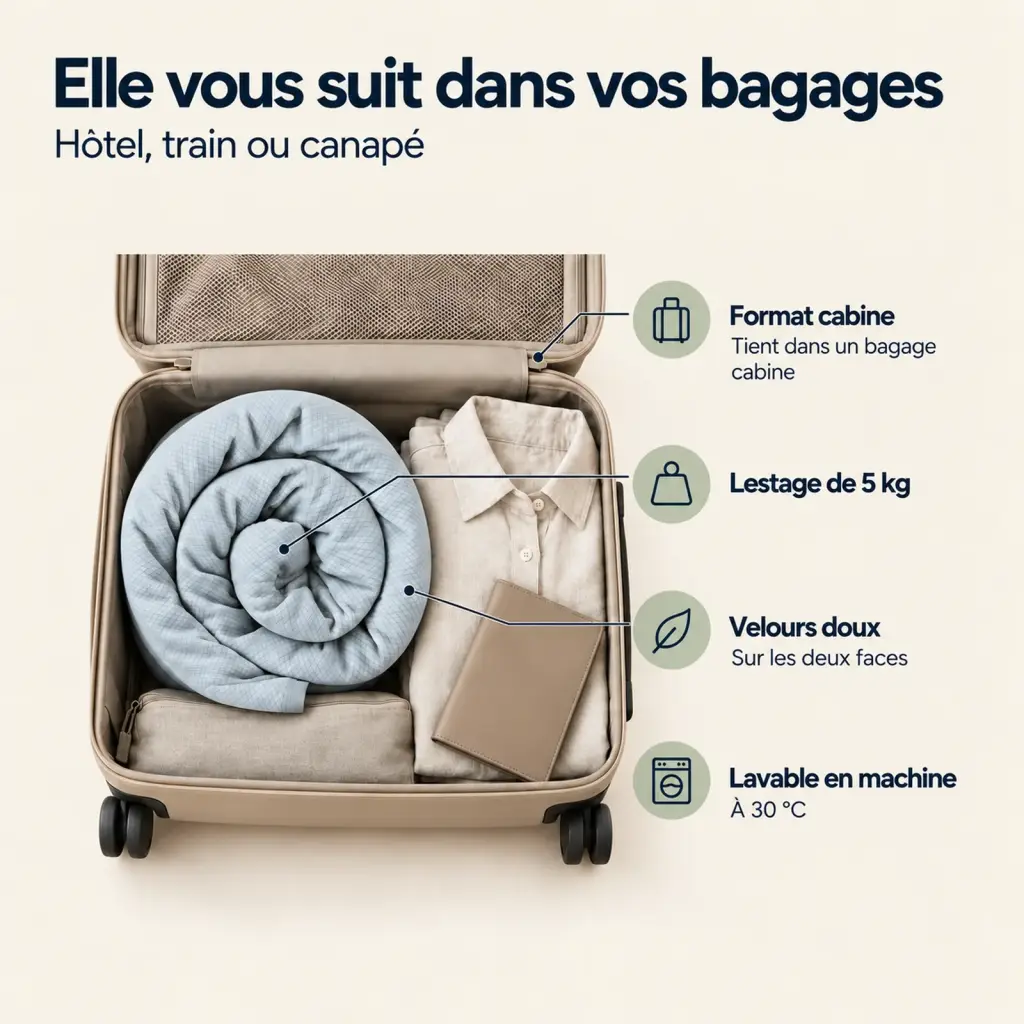 Couverture lestée de voyage – les points clés