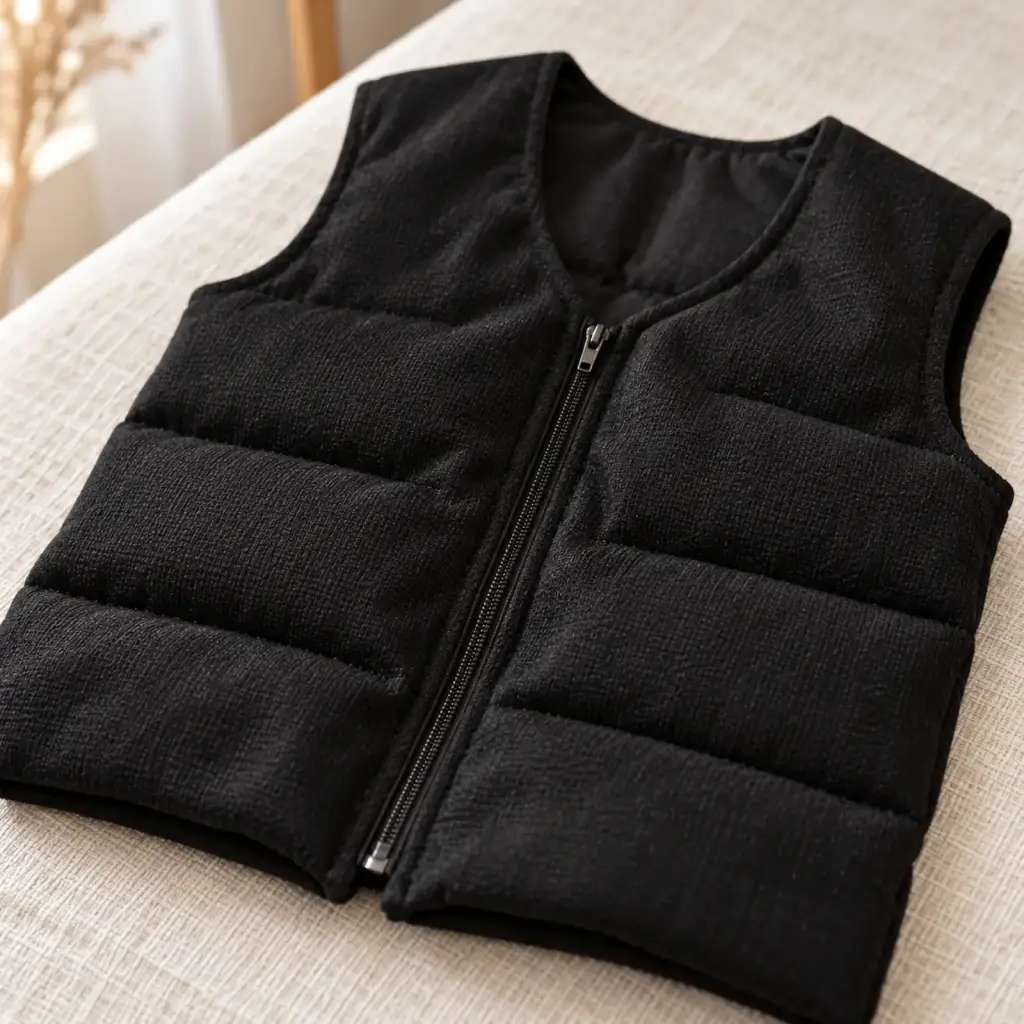 Gilet lesté enfant sensoriel – détail de la matière