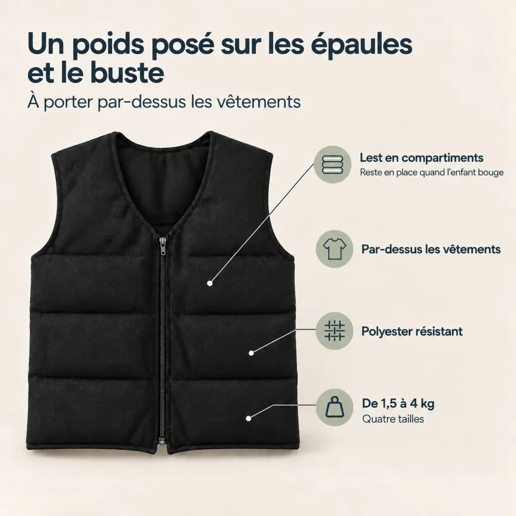 Gilet lesté enfant sensoriel – les points clés