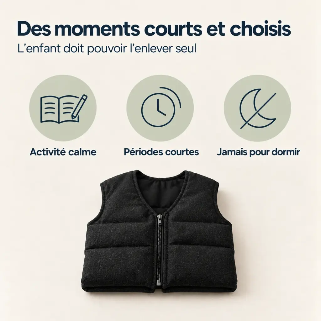 Gilet lesté enfant sensoriel – usage au quotidien