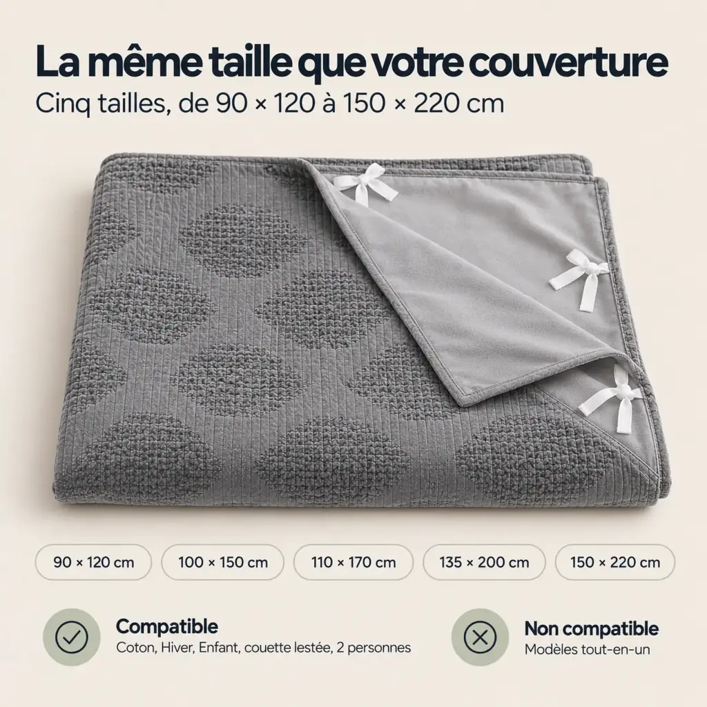 Housse pour couverture lestée – composition et dimensions
