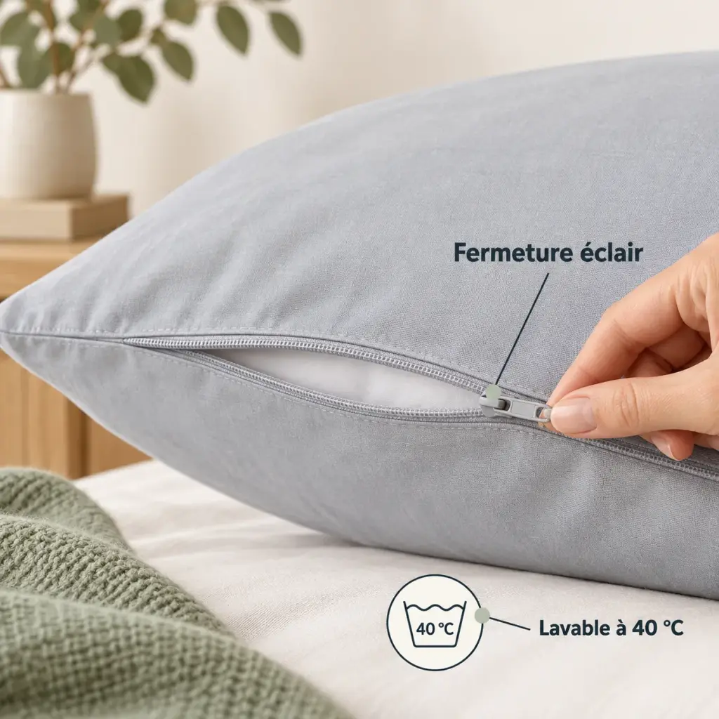 Oreiller rafraîchissant en coton respirant – Coton issu de cultures durables