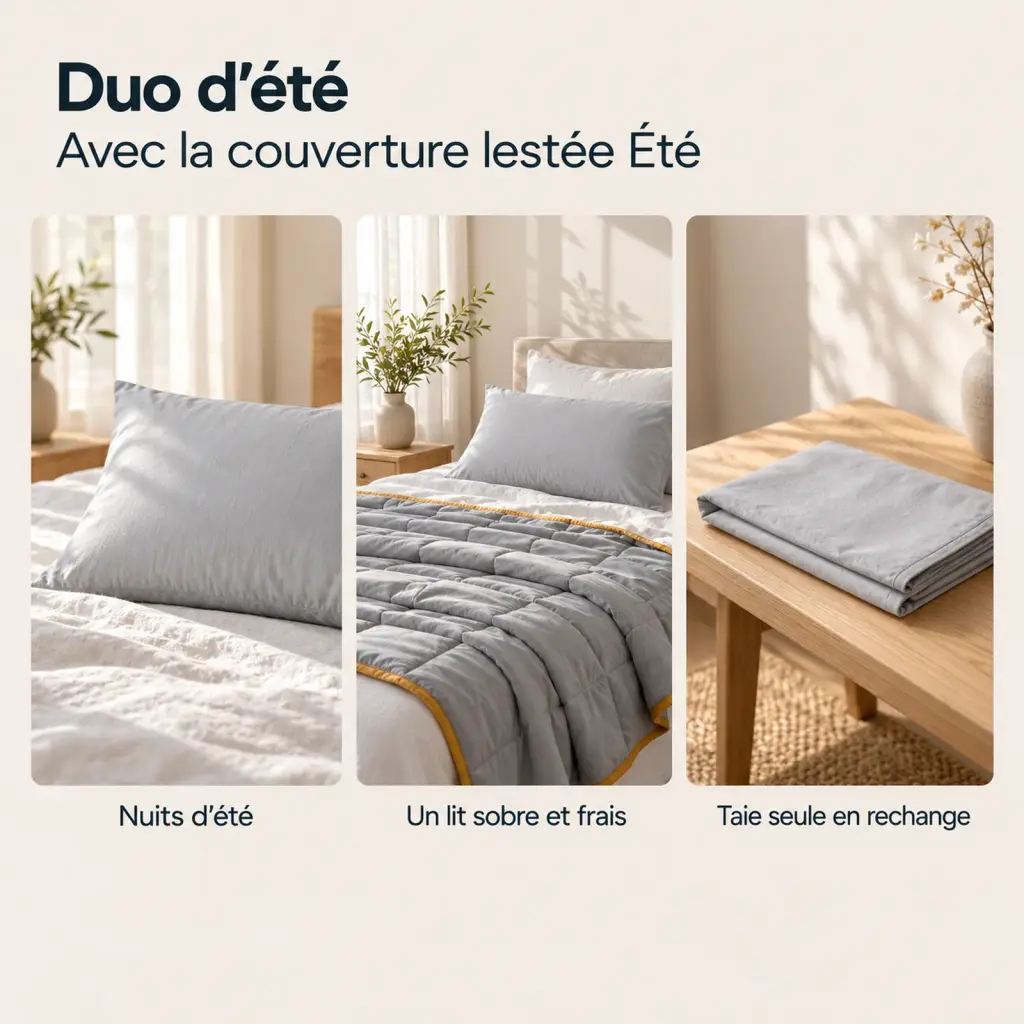 Oreiller rafraîchissant en coton respirant – usage au quotidien