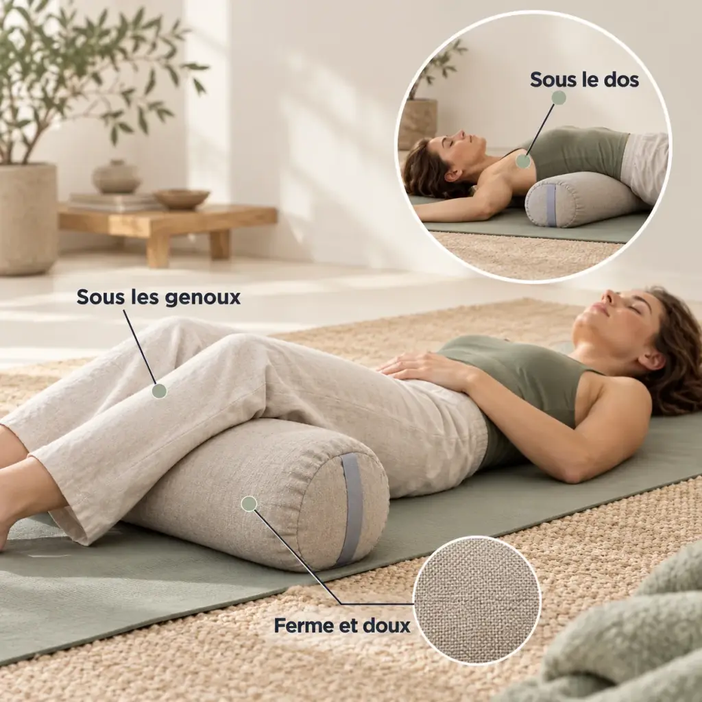 Rouleau de relaxation en lin naturel – Ferme et doux à la fois