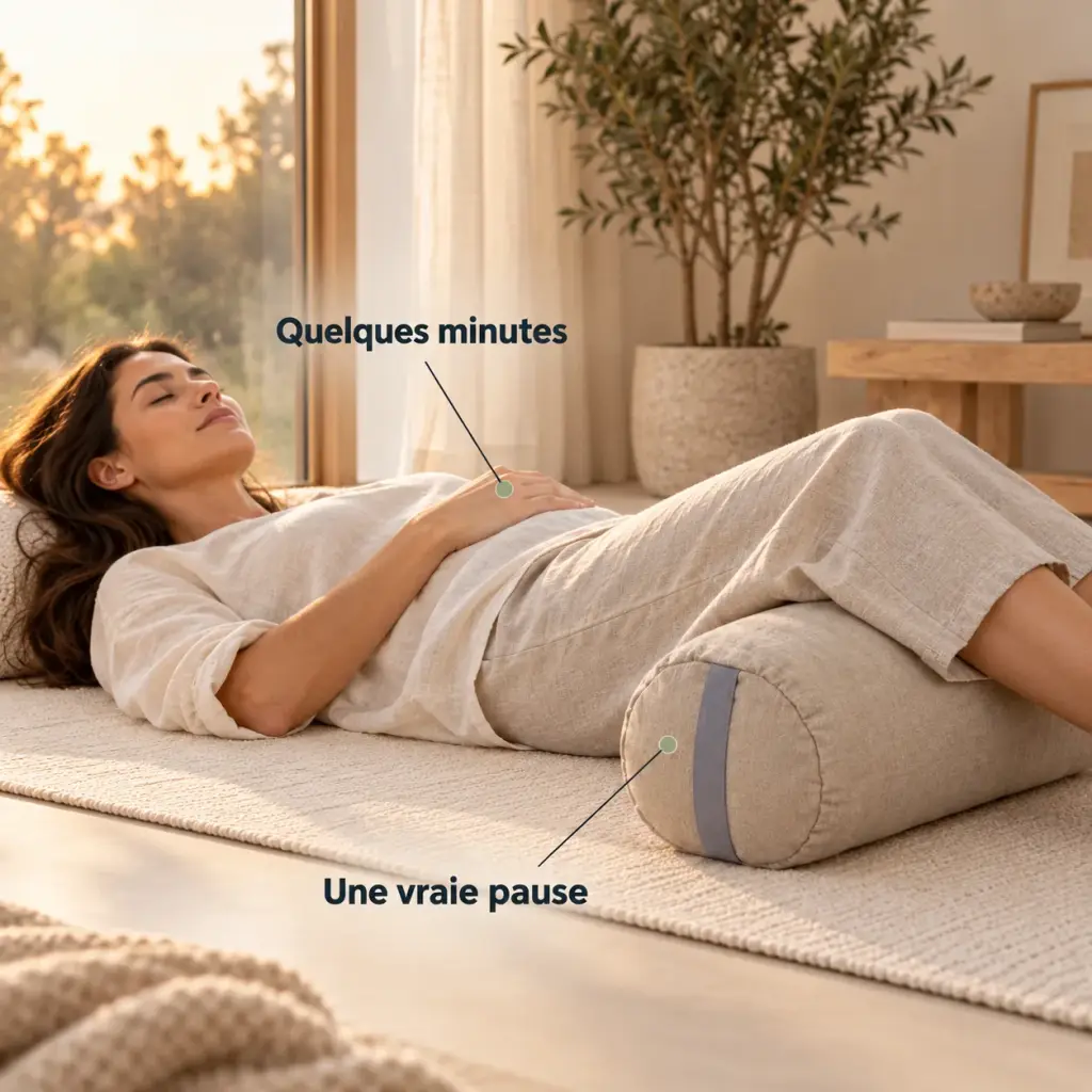 Rouleau de relaxation en lin naturel – Quelques minutes pour vous