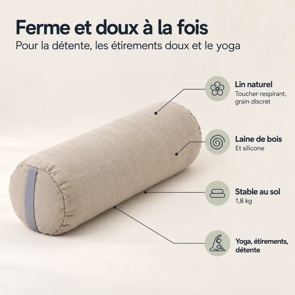 Rouleau de relaxation en lin naturel – les points clés