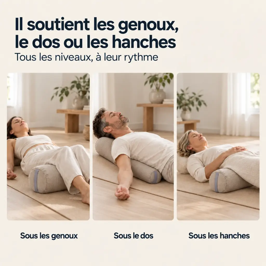 Rouleau de relaxation en lin naturel – usage au quotidien